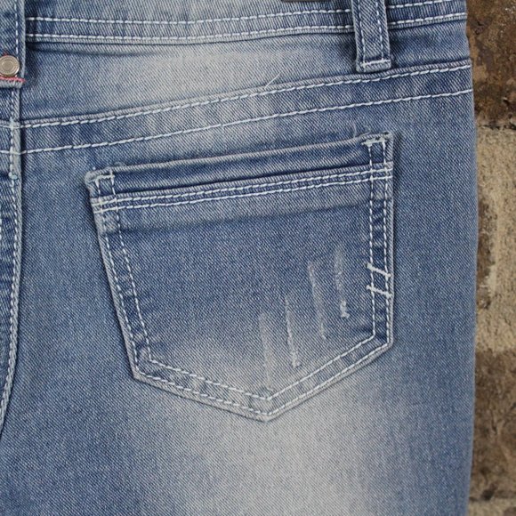 ⭐️Yth Denim 3 for$20⭐️Almost Famous Too Light Blue Denim Cute Patches Girls 12 - Picture 8 of 11